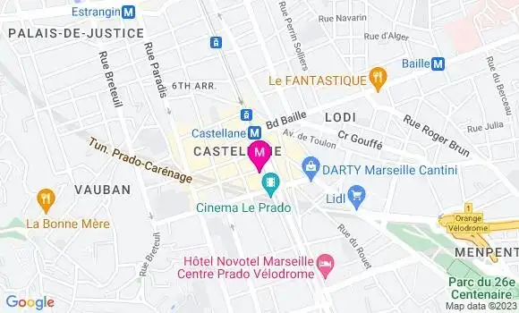 Localisation Restaurant  Les Papilles du Prado