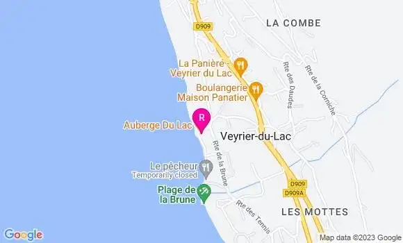 Localisation Auberge du Lac