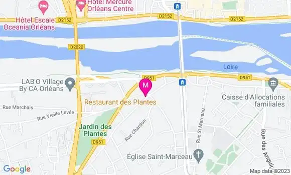 Localisation Restaurant des Plantes