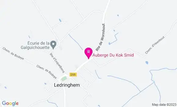 Localisation Auberge du Kok Smid