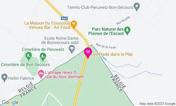 Localisation Restaurant  Les Pieds dans le Plat