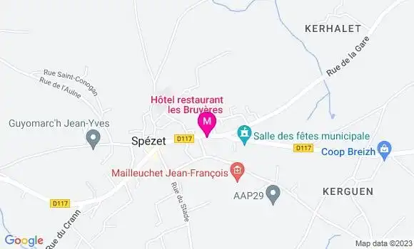 Localisation Restaurant Hôtel Les Bruyères