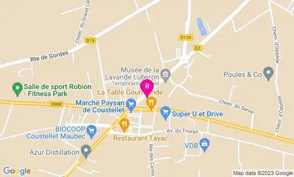 Localisation Pizzeria Le Kub