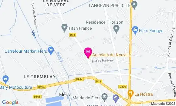 Localisation Restaurant  Au Relais du Neuville