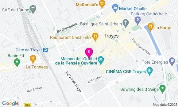 Localisation Restaurant  Aux Crieurs de Vin