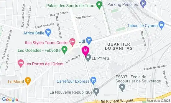 Localisation Restaurant  La Stade Foot