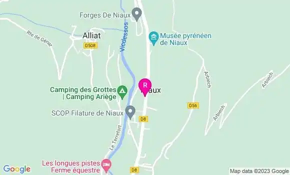 Localisation La Petite Auberge de Niaux
