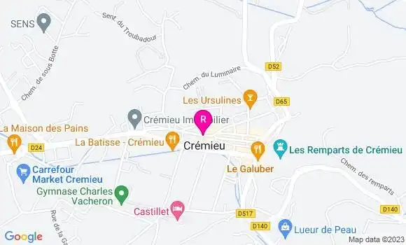 Localisation Restaurant  Les Terrasses des Augustins