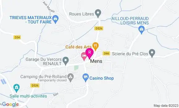 Localisation Pizzeria du Commerce