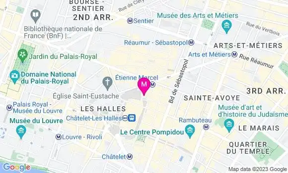 Localisation Le Café des Halles