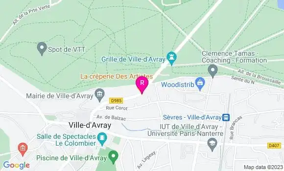 Localisation La Crêperie des Artistes