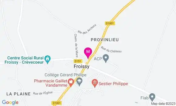 Localisation Café Chez Fred Froissy