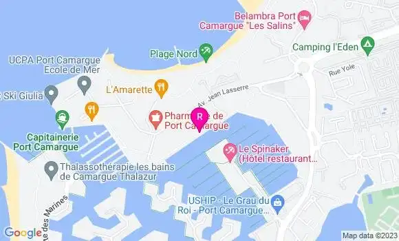 Localisation Restaurant  Le Yachting de la Mama
