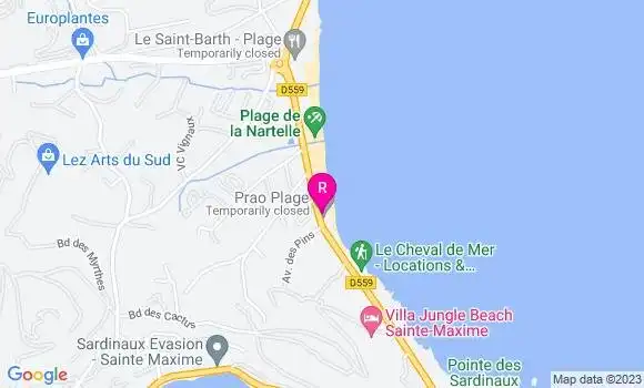 Localisation Restaurant  Prao Plage