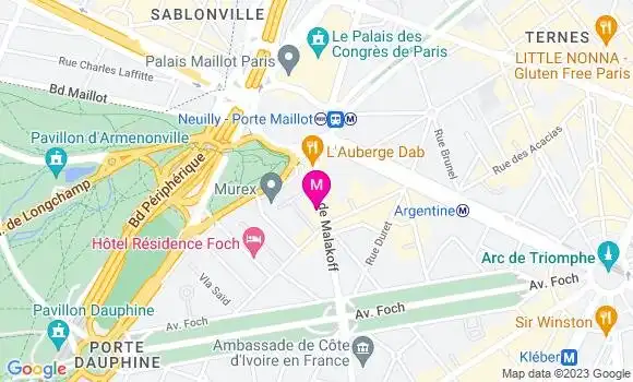 Localisation Restaurant  La Villa Foch