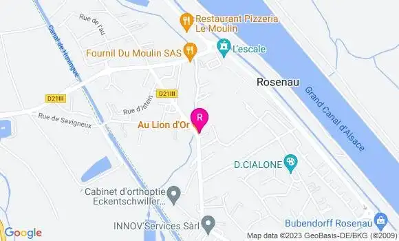 Localisation Restaurant  Au Lion d