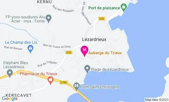 Localisation Auberge du Trieux