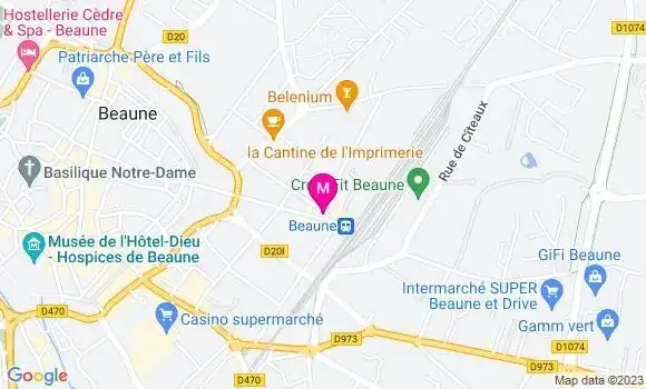 Localisation Brasserie de la Gare