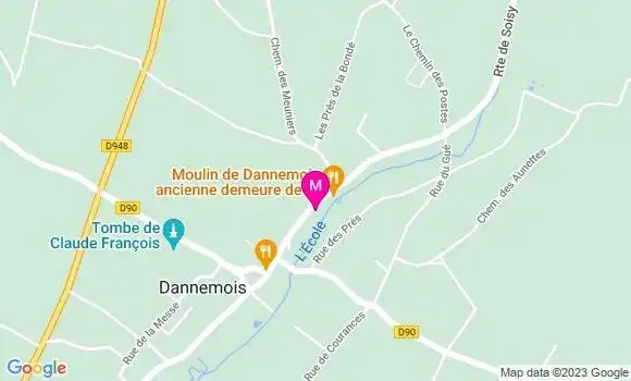 Localisation Restaurant  Moulin de Dannemois