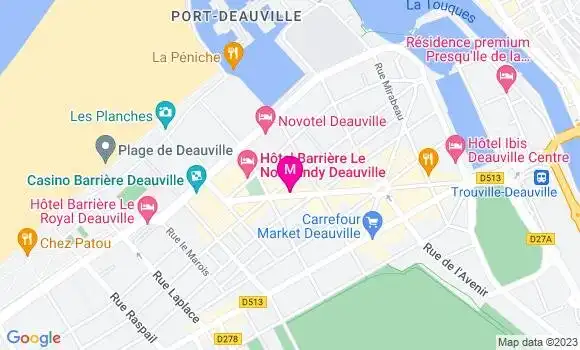 Localisation Brasserie La Cantine de Deauville