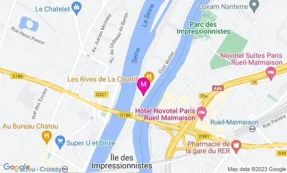 Localisation Restaurant  Les Rives de la Courtille