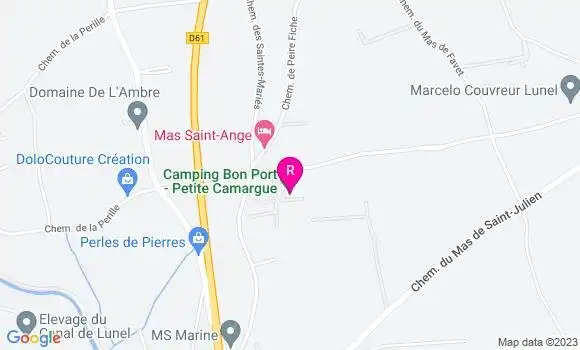 Localisation Restaurant  Camping Bon Port