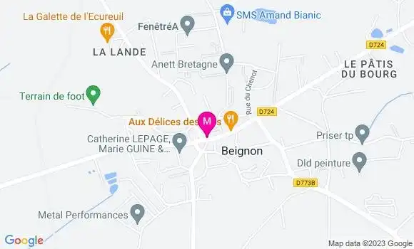 Localisation Restaurant  Le Barenton