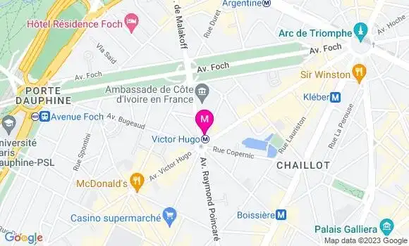 Localisation Brasserie Victor Hugo