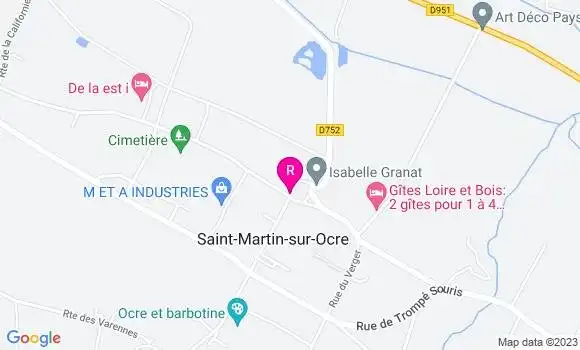 Localisation Auberge de Saint Martin