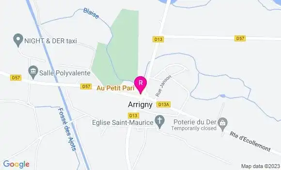 Localisation Restaurant  Au Petit Pari