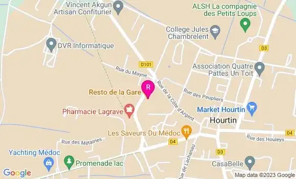 Localisation Restaurant  Resto de la Gare