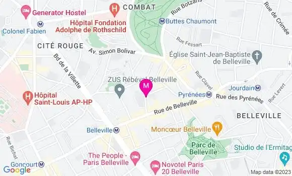 Localisation Bistrot Le Poulpe Belleville