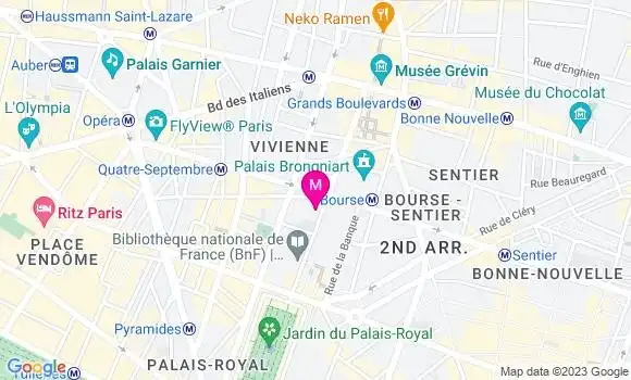 Localisation Restaurant  Le Select Bourse