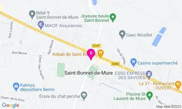 Localisation Kebab Restaurant du Château