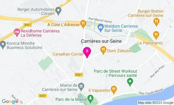 Localisation Restaurant  Canadian Corner