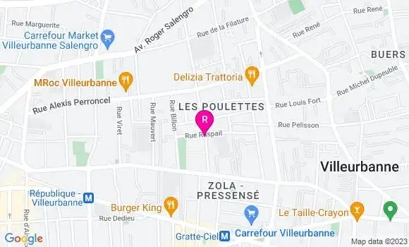 Localisation Restaurant  Aux Quatre As