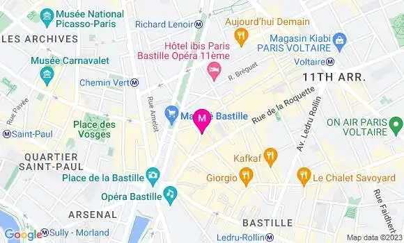 Localisation Restaurant  Le Café Alain Ducasse