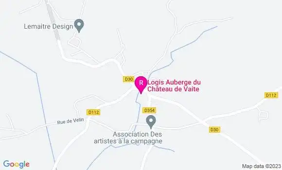 Localisation Auberge du Château de Vaite