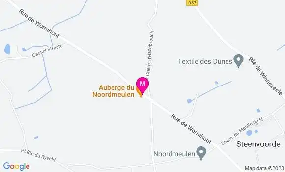 Localisation Auberge du Nord Meulen