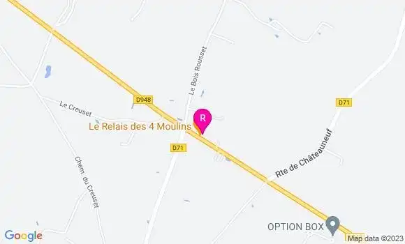 Localisation Restaurant Bar Le Relais des 4 Moulins