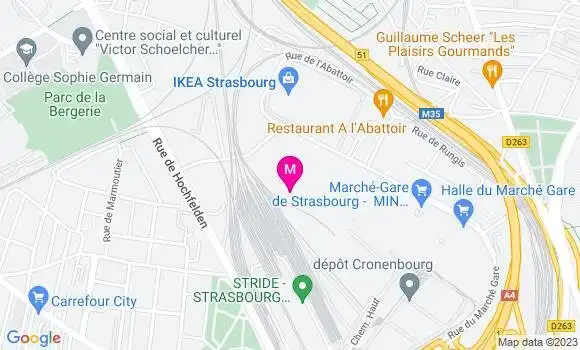 Localisation Restaurant  Au Marché Gare