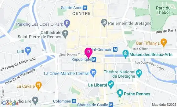 Localisation Brasserie de la Paix