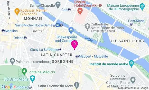 Localisation Bistrot des Artistes
