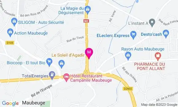 Localisation Restaurant Marocain Le Soleil d