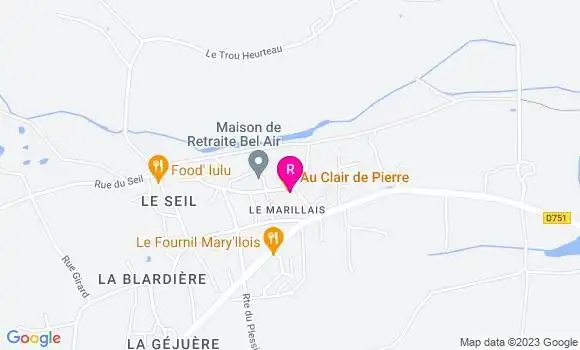 Localisation Restaurant  Au Clair de Pierre