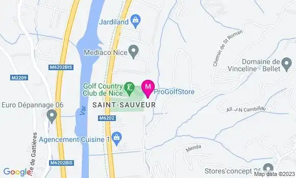 Localisation Restaurant  Golf Country Club de Nice