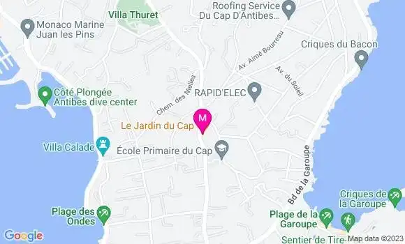 Localisation Restaurant  Le Jardin du Cap