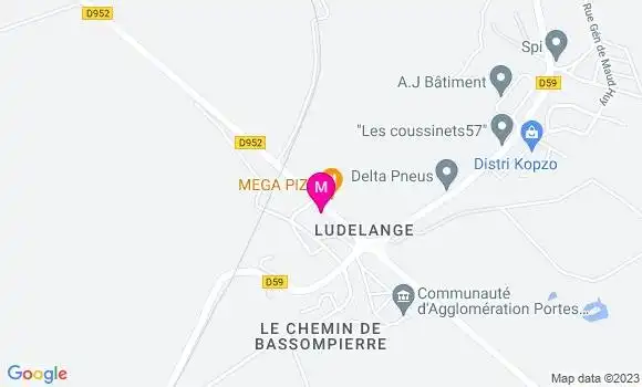 Localisation Pizzeria Mega Pizz