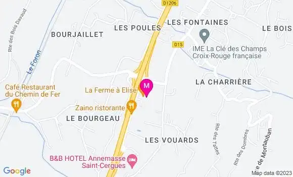 Localisation Restaurant  La Ferme à Elise