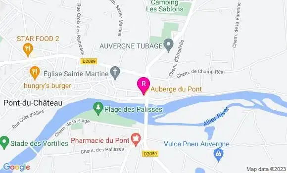 Localisation Auberge du Pont